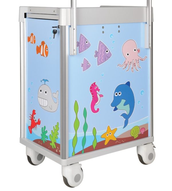 BAILIDA Paediatric Cart with sea scene design - Image 2