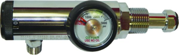 OXYGEN REGULATOR, Dial-type, Bullnose